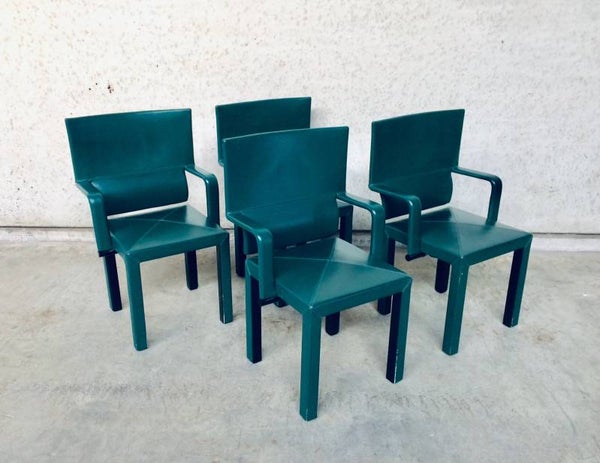 Postmodern Design B&B Italia Arcadia Arcona Dining Arm Chair set of 4 by Paolo Piva, 1980's Italy
