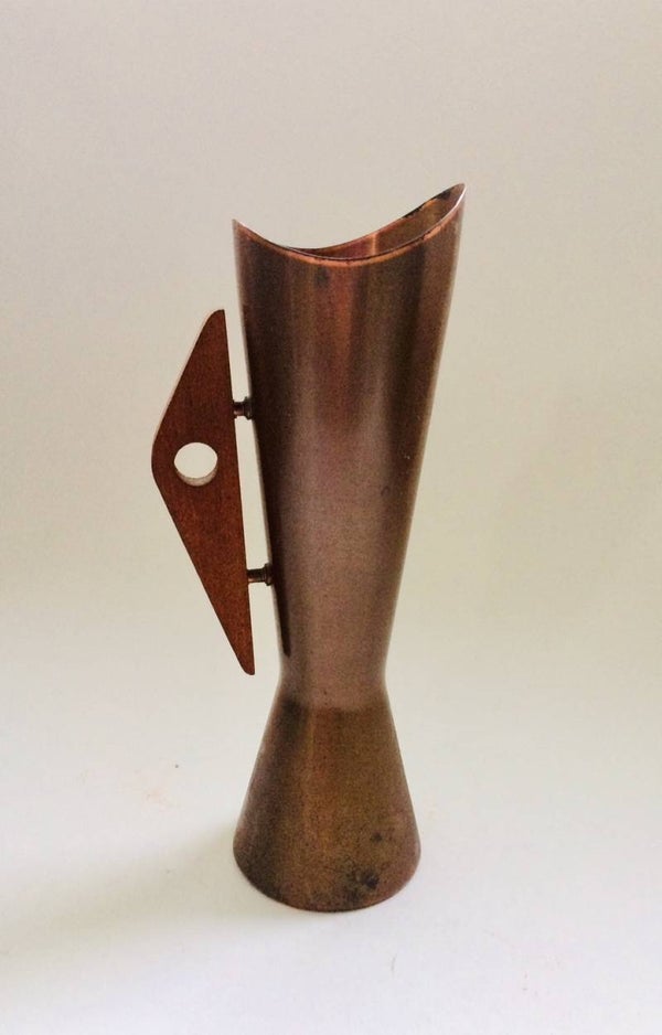 Vintage Dahlmann Copper Vase 1960's Scandinavian Design