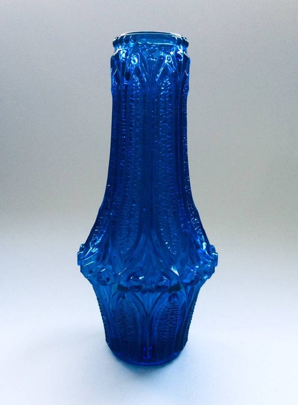 Scandinavian Design Blue Art Glass vase, Finland 1960's