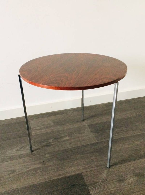 Midcentury Modern 1960's Design Sleek Palissander Top Side Table