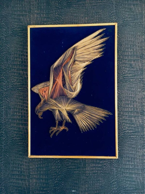 Vintage 1960's Needle Pin String Art 'Eagle'