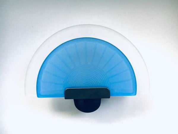 Postmodern Italian Design DIVA Blue Wall Lamp Sconce by Arteluce, Italy 1980's