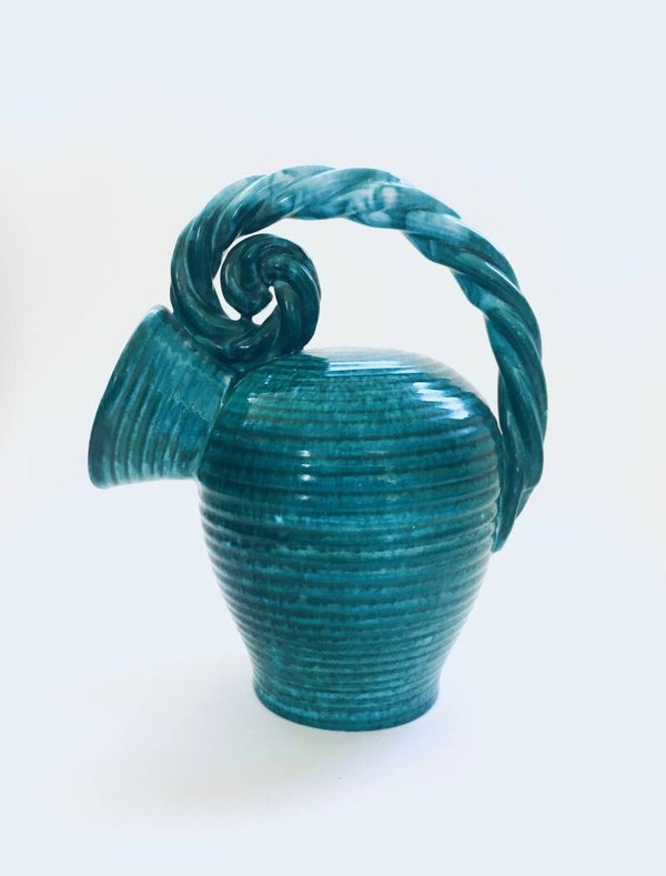 Art Studio Pottery Flamed Rope Decanter by Alexandre De Wemmel, Belgium 1950's