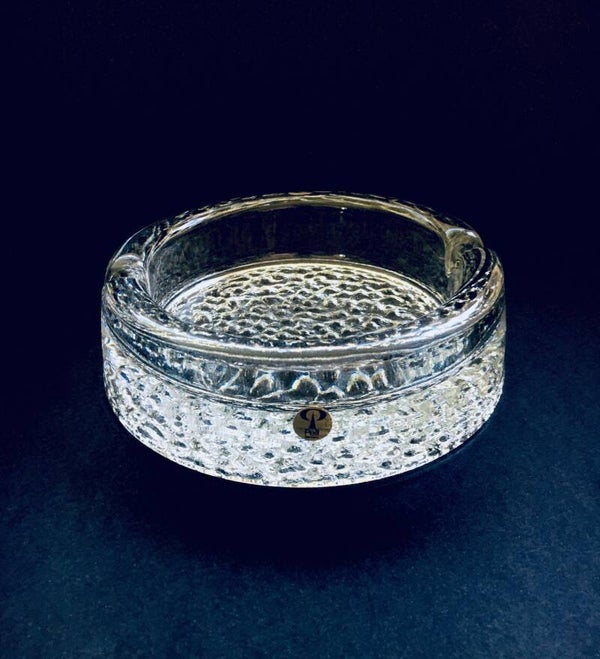 Ice Glass Ashtray by Peill & Puzzler, Germany 1970's