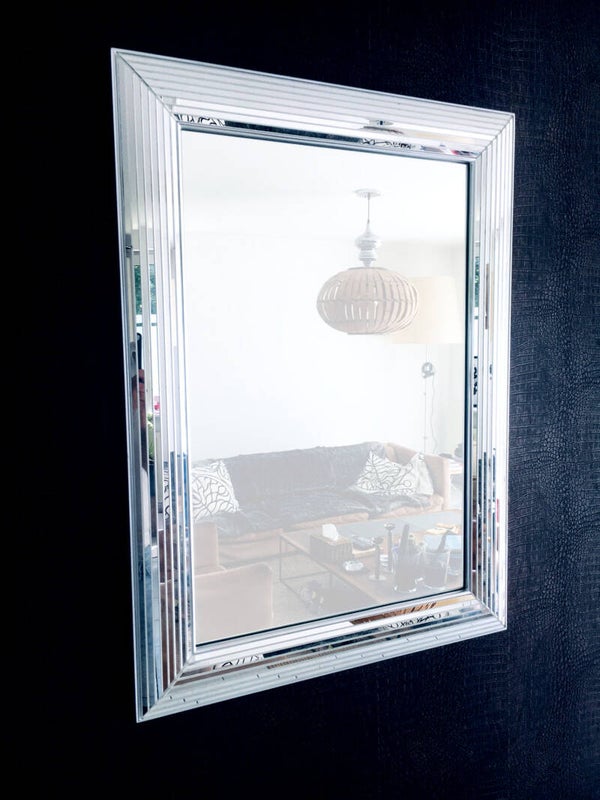 Vintage Mirror Mirrored Edge by Deknudt Mirrors, Belgium 1970's