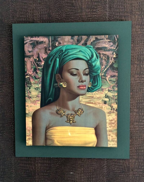 Iconic Midcentury Framed Art Print 'Balinese Girl' by Vladimir Tretchikoff 1960's
