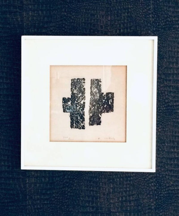 Original Abstract Art Litho Print by Pierre Szekely, 1960's