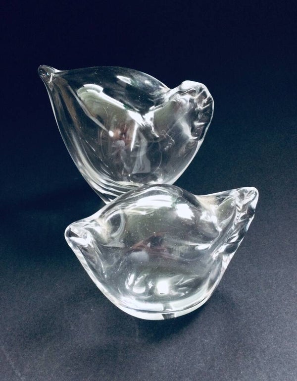 Vintage Handblown Art Glass Poultry Chicken Set 1970's