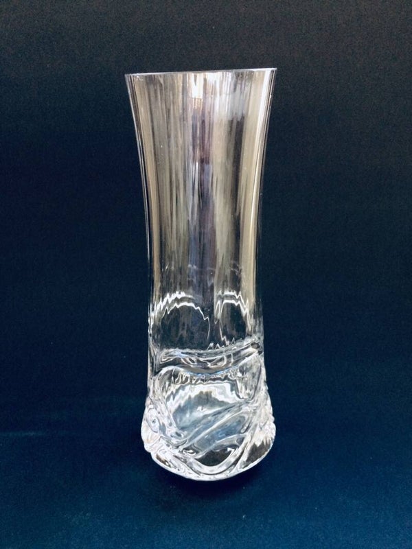 Scandinavian Design Clear Glass Flower Vase 1970's