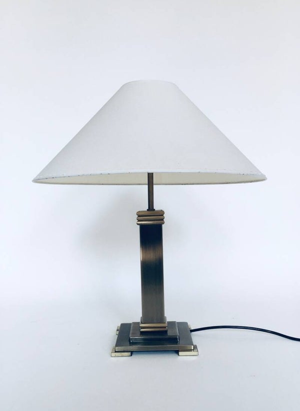 Postmodern Architectural Design Table Lamp by Belgo Chrom, Belgium 1980's