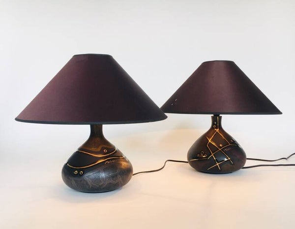 Postmodern Italian Design Table Lamp set by Renzo Verzolini, Italy 1980's