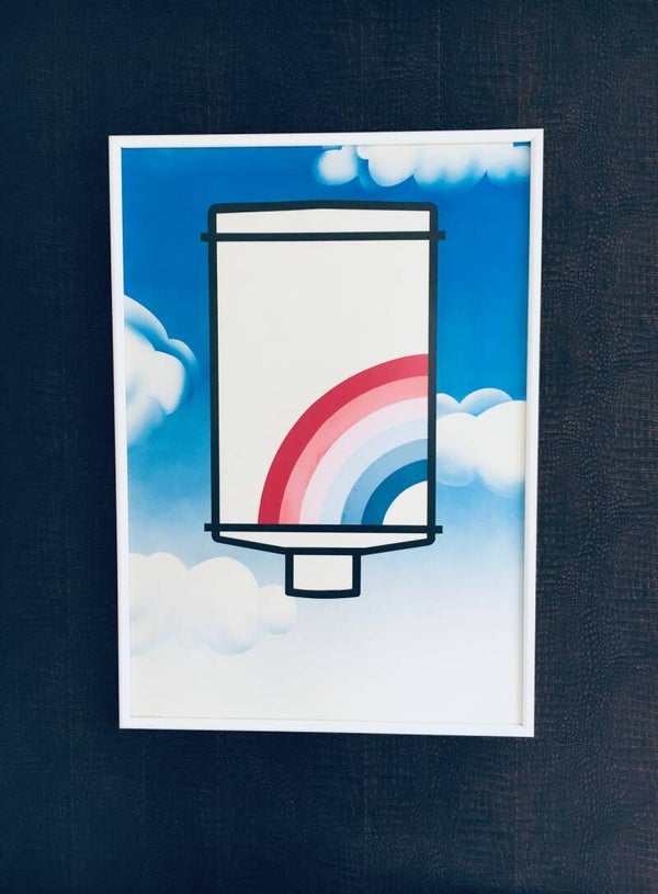 Original Artwork Art Screenprint "Ozone" 1980's Belgium