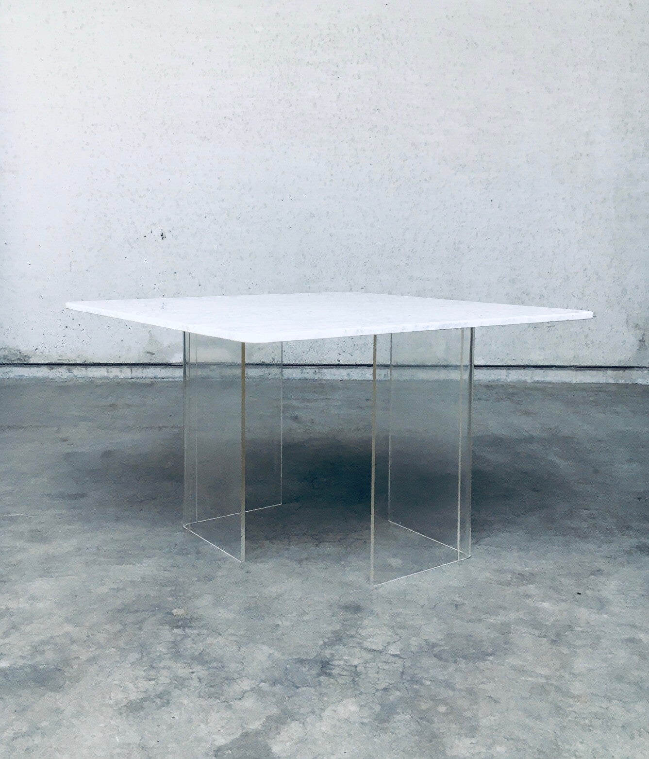 Minimalist Design Marble Floating Dining Table, Italy 1970's