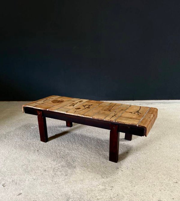 Midcentury "Herbier" Coffee Table by Roger Capron, 1960's Vallauris France