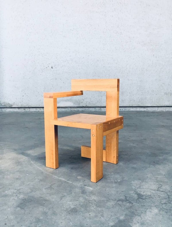 "STELTMAN" Deconstructivist Design Chair after Gerrit Rietveld