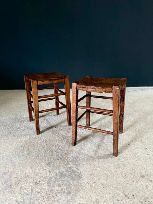 1930's French Country Bistro Low Stool set