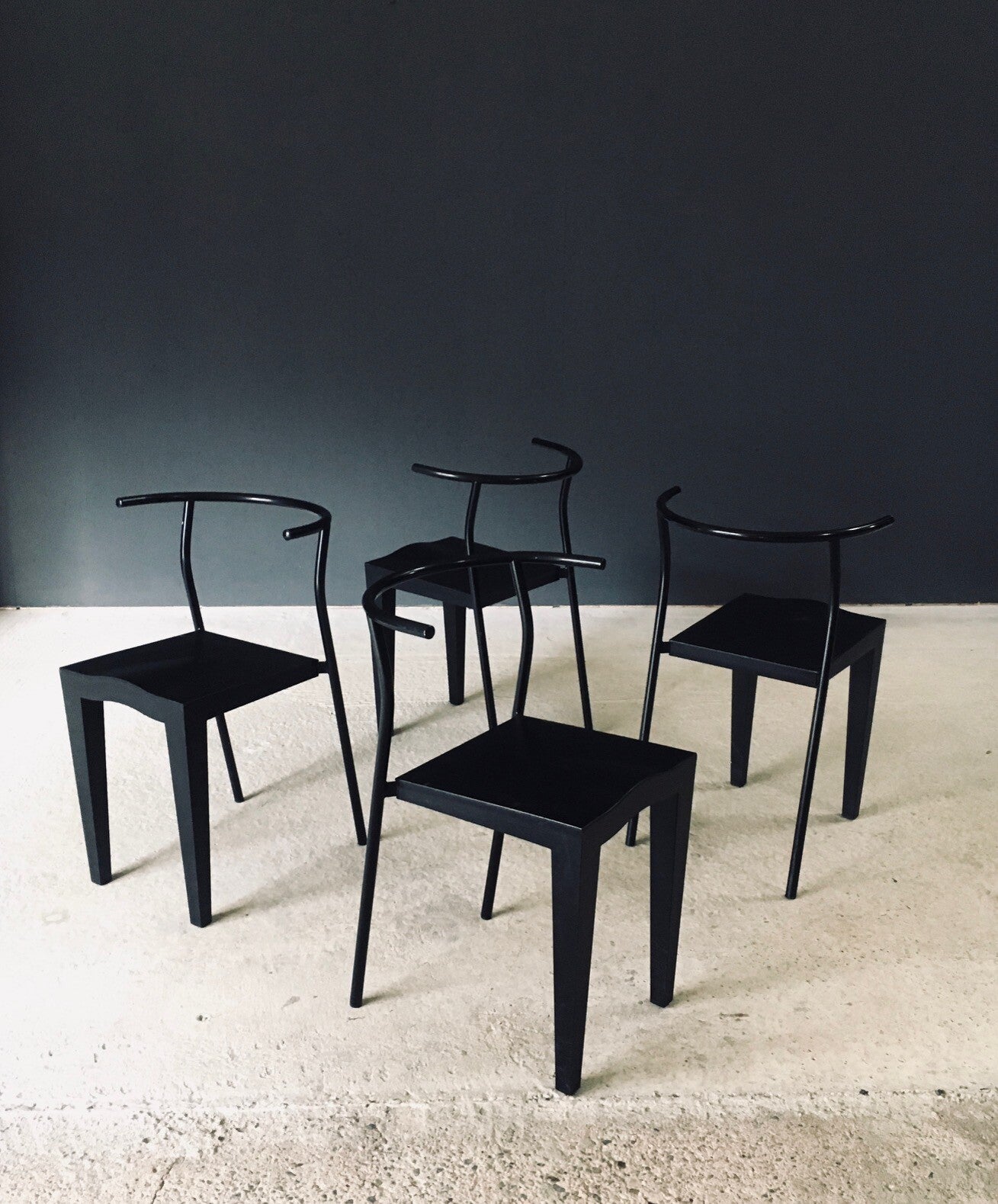 Postmodern Design Dr. Glob Dining Chair Set by Philippe Starck for Kartell, Italy 1980's