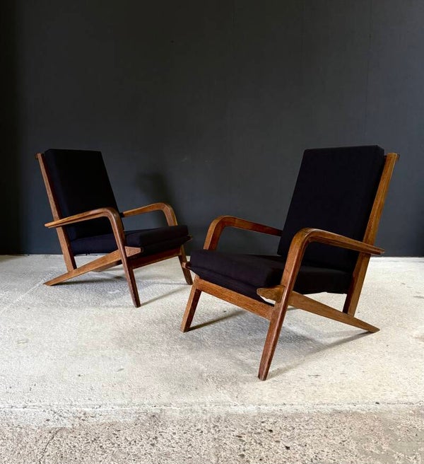 MCM Design Lounge Chair set, France 1950's