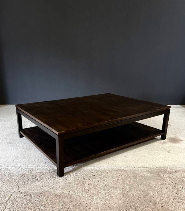 Postmodern Design Bamboo Top Two Tier Coffee Table by Axel Vervoordt