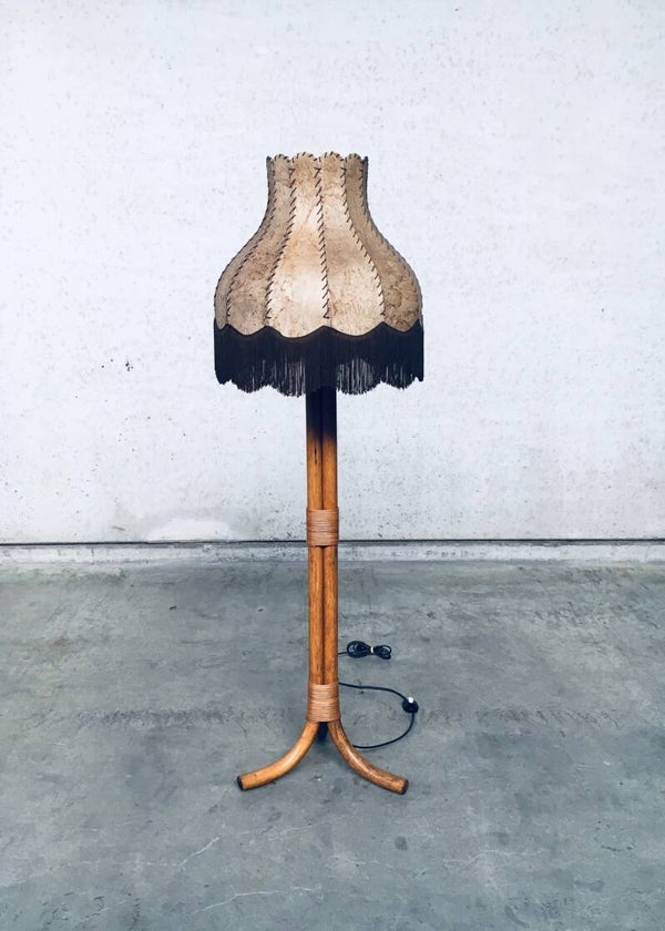 Vintage Design Bamboo Floor Lamp, 1970's Italy