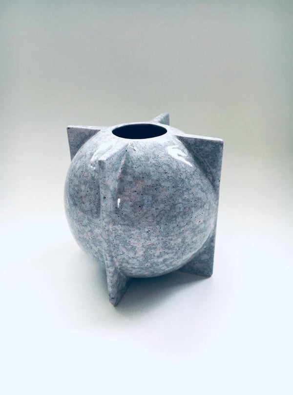 Memphis Style Dutch Design Art Pottery Vase, Netherlands 1980's.