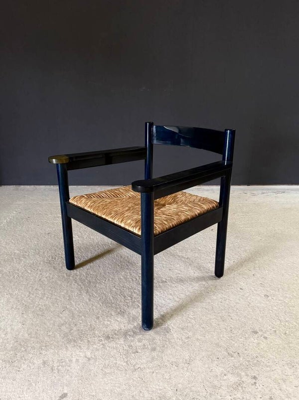 MCM Design Black Lounge Chair by Vico Magistretti