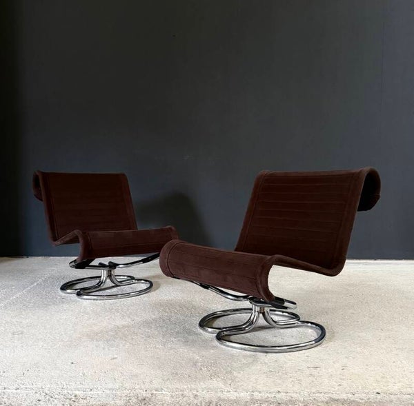 MCM Design "Spaghetti" Lounge Chairs by Jan Dranger & Johan Huldt for Ulferts Fabriker, 1970's