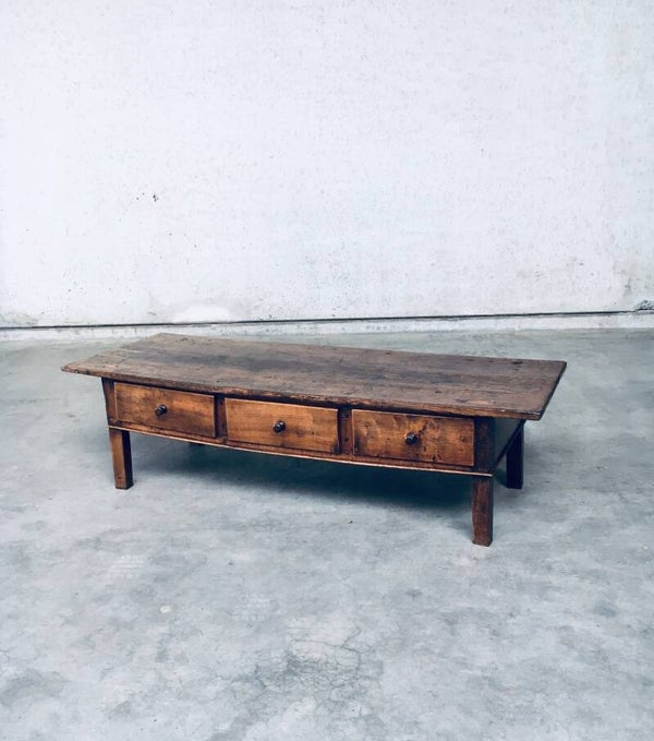 Antique Folk Art Spanish Low Console or Coffee Table