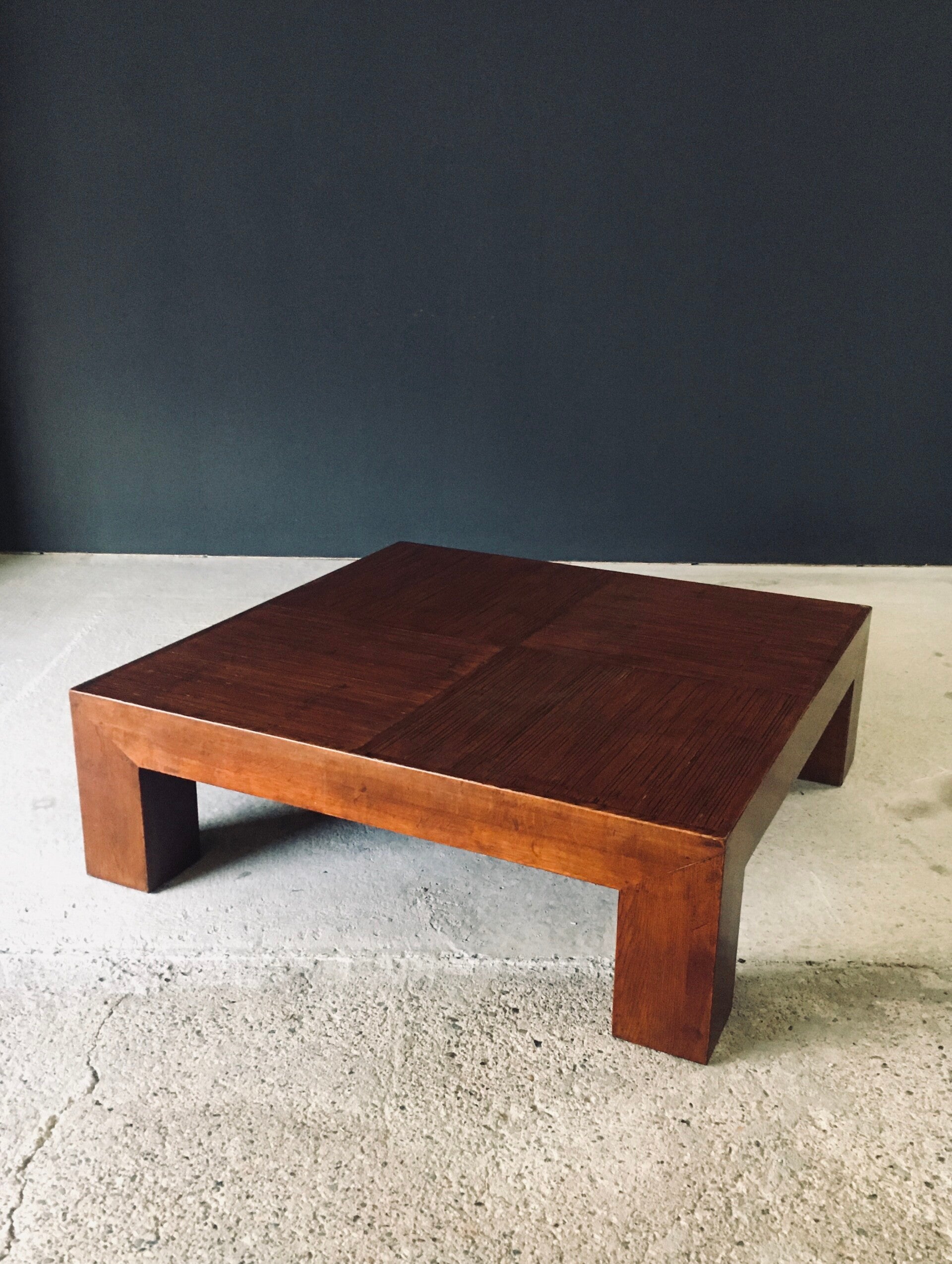 1980's Postmodern Design Parsons Style XL Coffee Table