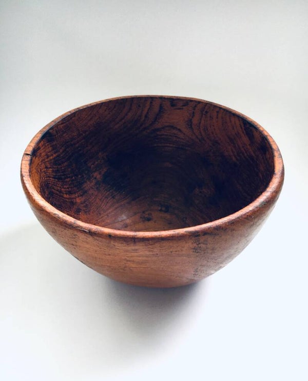 Vintage Teak Wooden Salad Bowl, Thailand 1970's