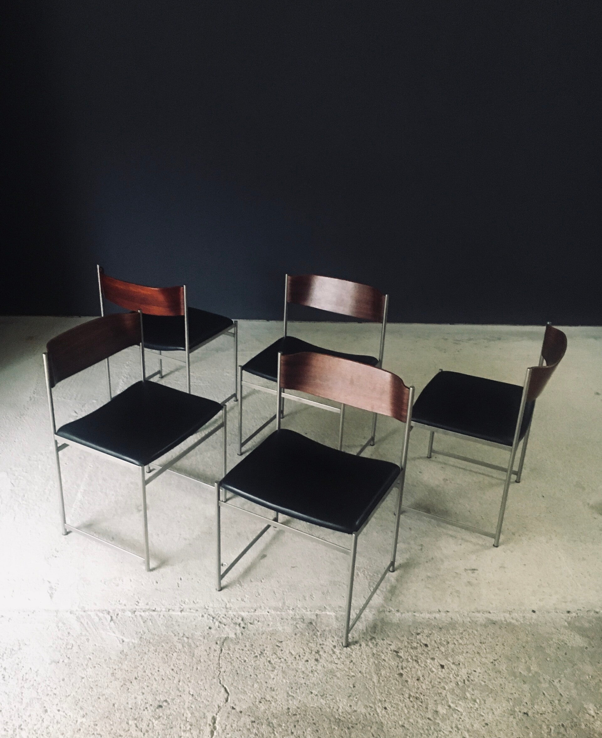 MCM Design SM08 Dining Chair Set by Cees Braakman for UMS Pastoe, Netherlands 1960's