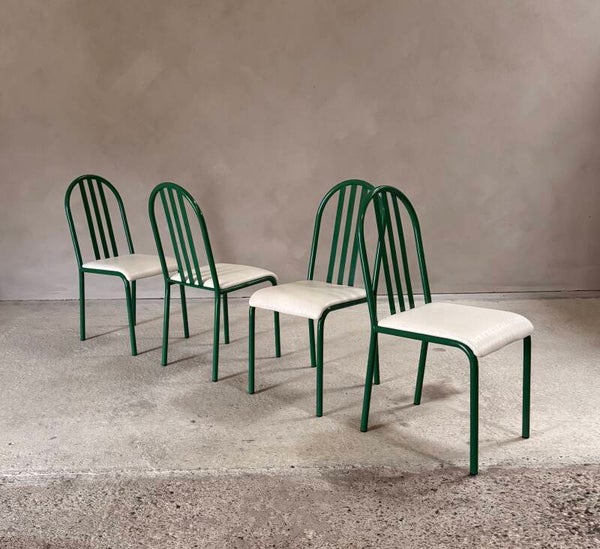 Postmodern Design Dining Chair set in the manner of Robert Mallet Stevens, 1980's Italy