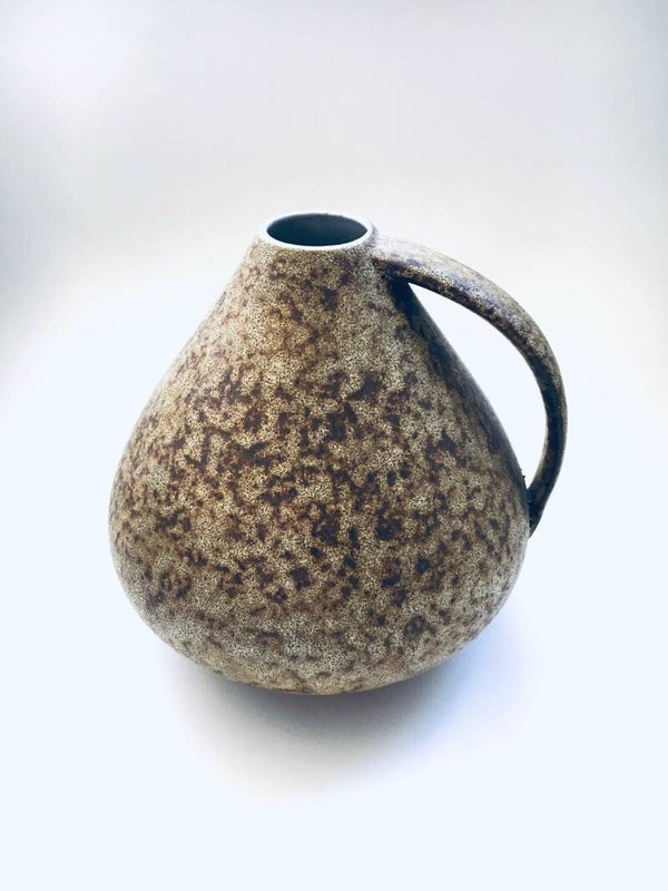 Midcentury Modern Art Studio Pottery Decanter Vase, W Germany 1960's