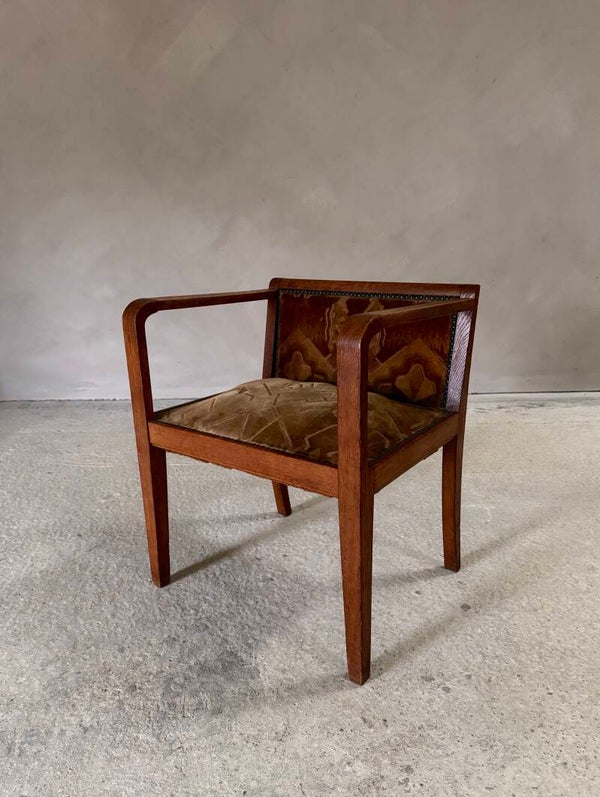 Art Deco Modernist Design Armchair, 1930's Belgium