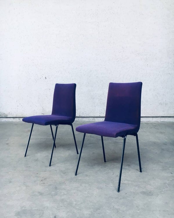 Midcentury Modern Design ROBERT Chair set by Pierre Guariche for Meurop, Belgium 1950's