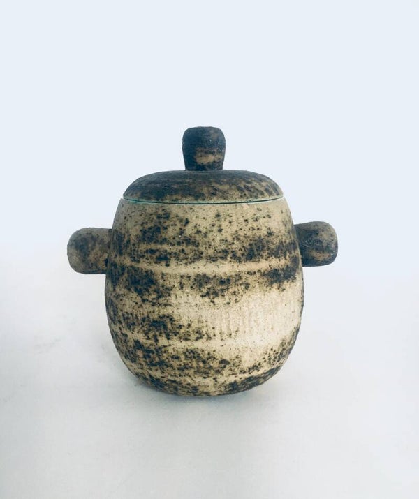 Brutalist Dutch Art Ceramic Pot by Pieter Groeneveldt, Netherlands 1960's