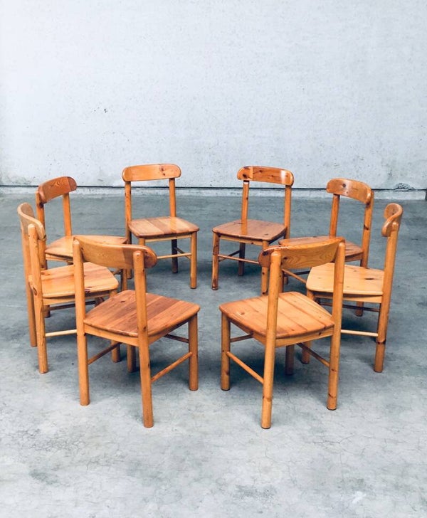 Set of 8 Dining Chairs by Rainer Daumiller for Hirtshals Savvaerk, Sweden 1970's