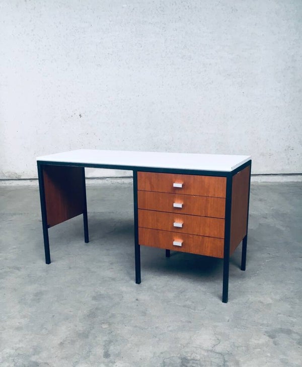 Midcentury Modern Dutch Design Desk, Netherlands 1960's