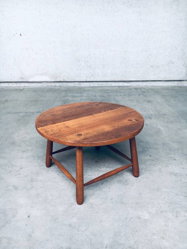 1950's Rustic Wabi Sabi Design Oak Side or Coffee Table
