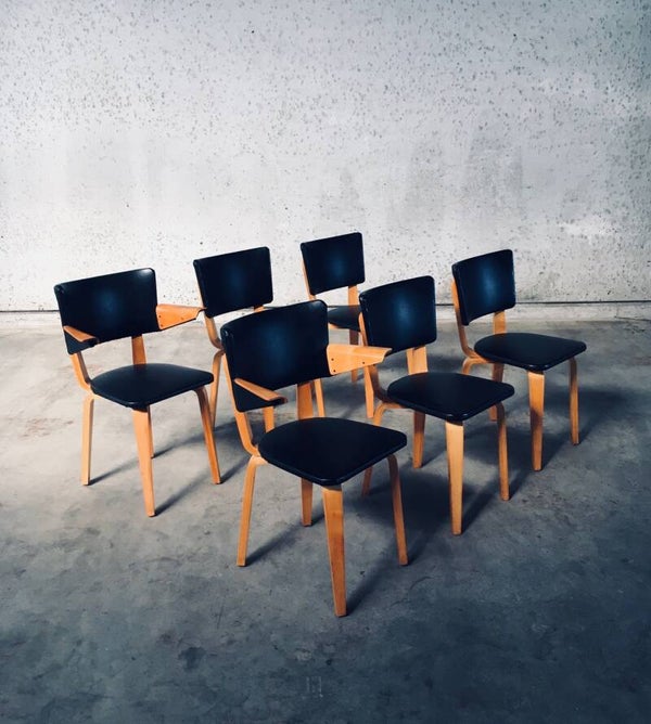 1950's MCM Dutch Design Dining Chairs by Cor Alons for Gouda Den Boer