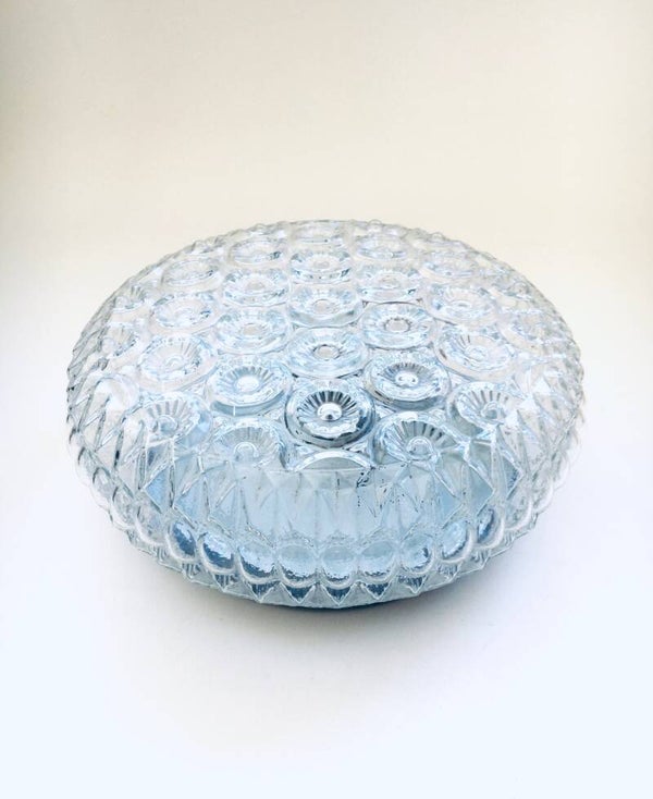 1970's L Flower Glass Wall Lamp by Massive