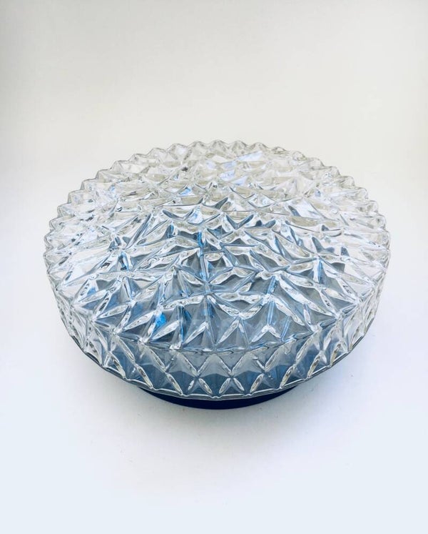 Crystal Glass Sconce Wall Lamp by Bur Leuchten, Germany 1960's