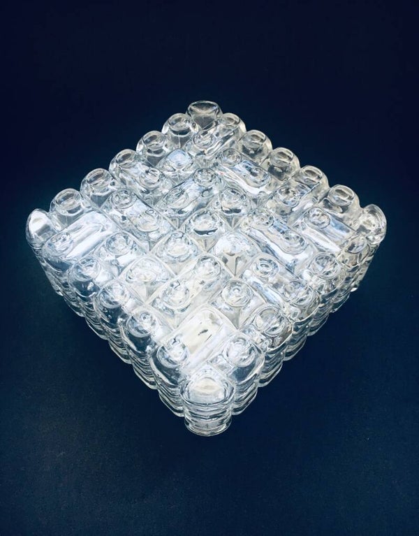 1960's MCM Design Glass Sconce Wall Lamp by Erco Leuchten