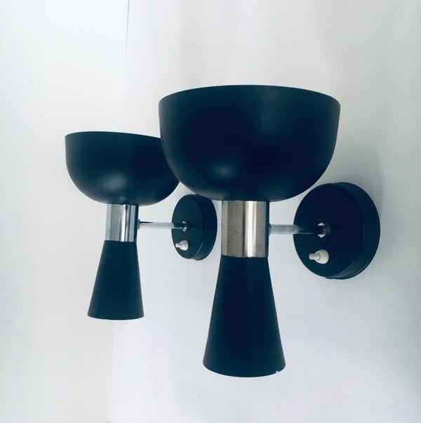 DIABOLO Sconce Wall Lamp set by Herda, Germany 1960's