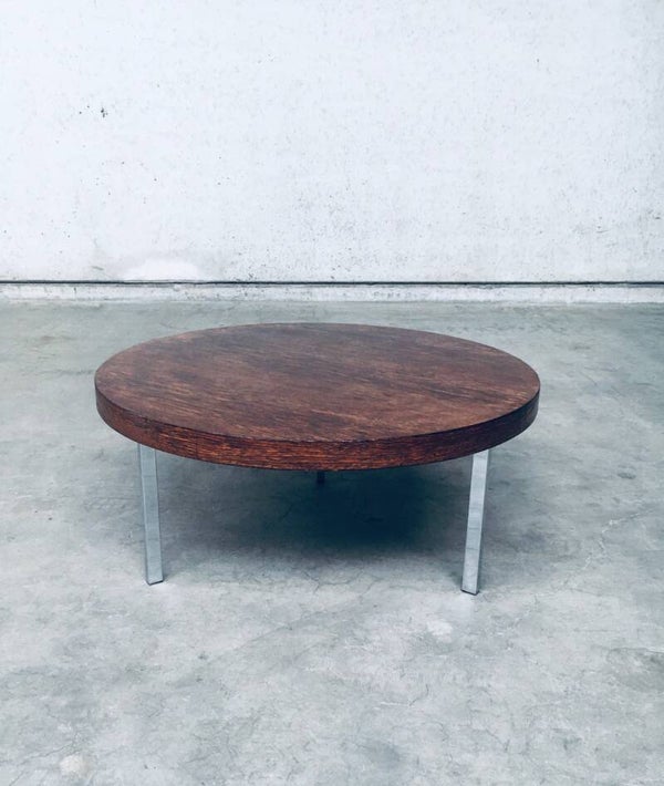 Midcentury Modern Dutch Design Tripod Coffee Table, Netherlands 1960's