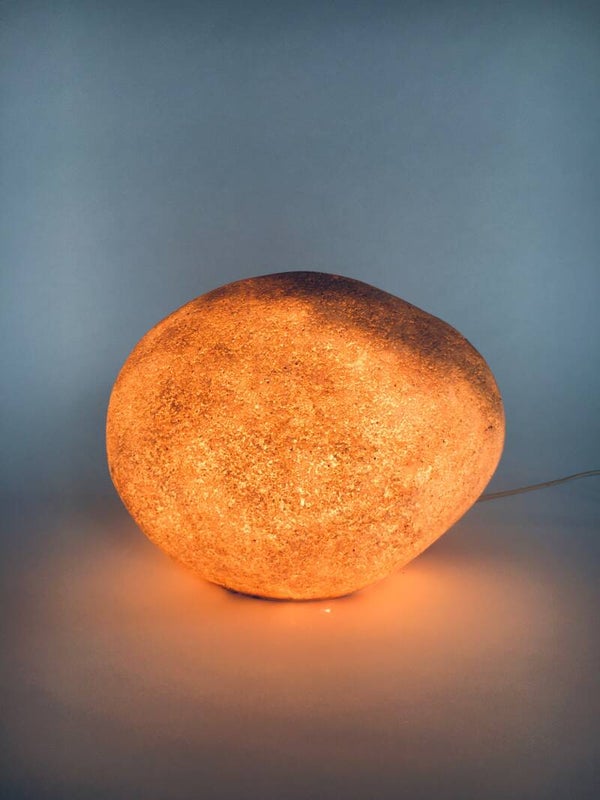 Original 'DORA' Moon Rock Stone Floor Lamp by André Cazenave for Roland Jamois, France 1970's