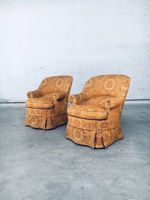 1950's Set of Crapaud Cocktail Lounge Arm Chairs