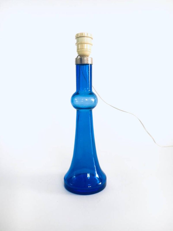 Midcentury Design Blue Glass Table Lamp by Nanny Still for Raak, Netherlands 1960's