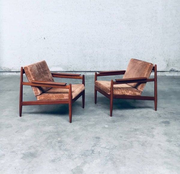 Scandinavian Design Arm Chair Set, Denmark 1960's