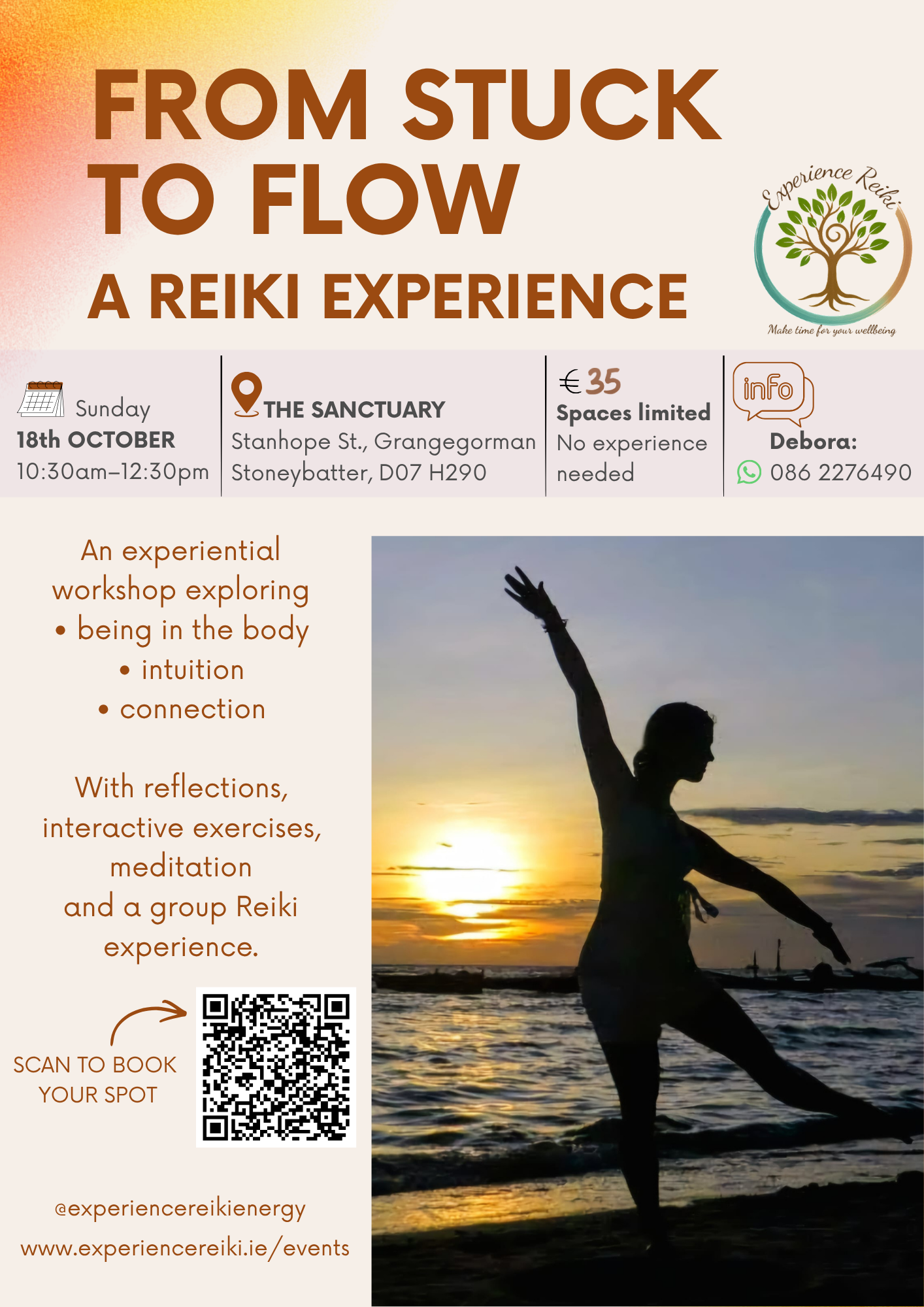 Debora Bazzani, Reiki Practitioner and founder of Experience Reiki, at her stand at Mind Body Experience at the RDS, in Dublin